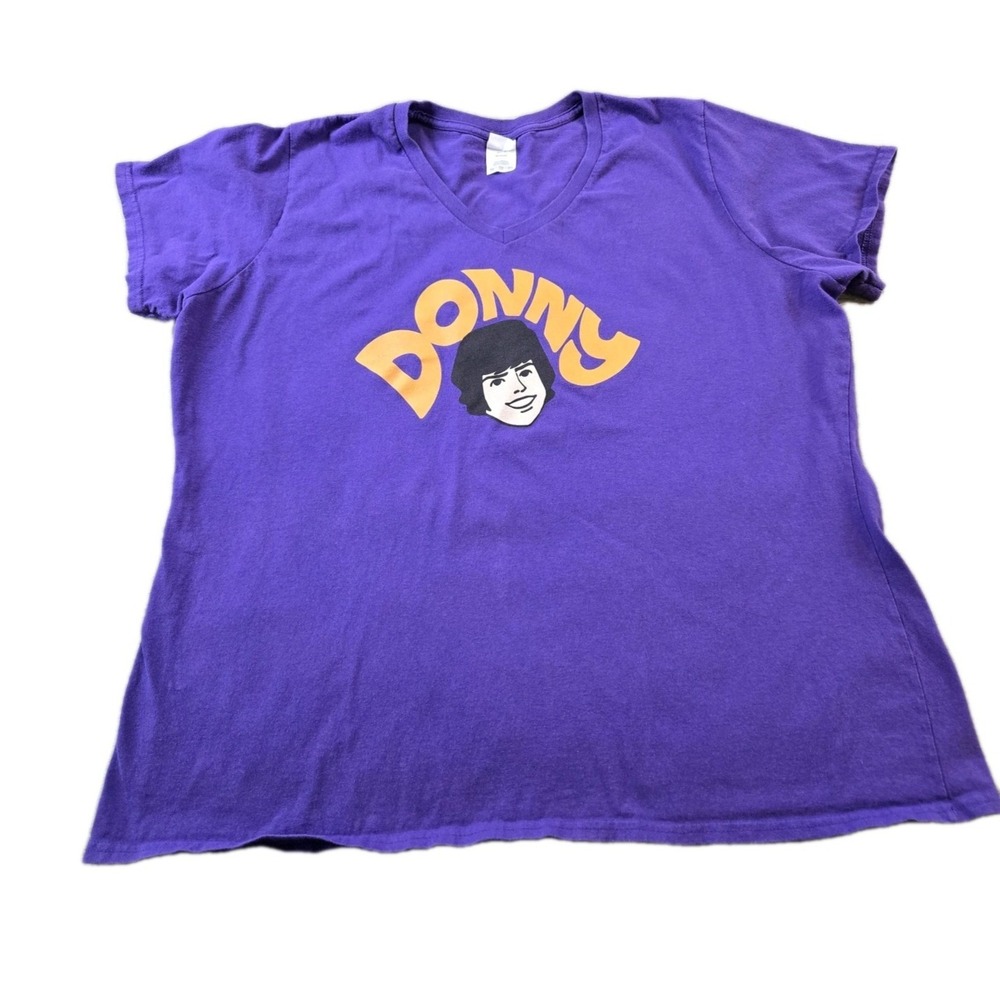 Port &Co Women's V-neck Cotton T-shirt "Donny" Osmond Band Tour Fan‎ Groupie 3XL